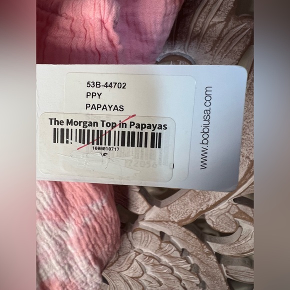 NWT Bobi Pink Boho Tie Dye Gauze 3/4 Sleeve 100% Cotton Tunic Top Sz S - Picture 3 of 6